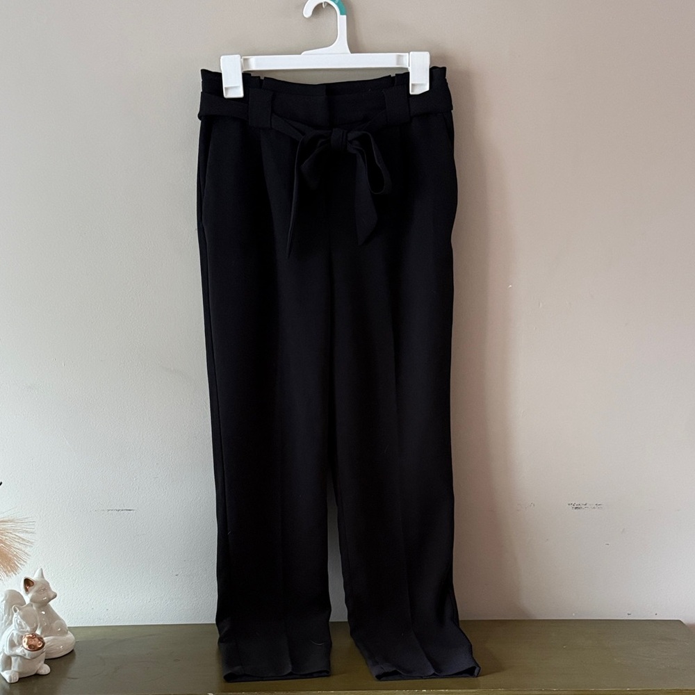 Express Black High Waisted, Ankle Length, Paperbag pant
